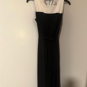 White House Black Market Black and White Jumpsuit